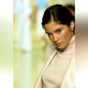 Ralph Lauren Collection Summer Pink Italian Mulberry Silk Turtleneck Sweater